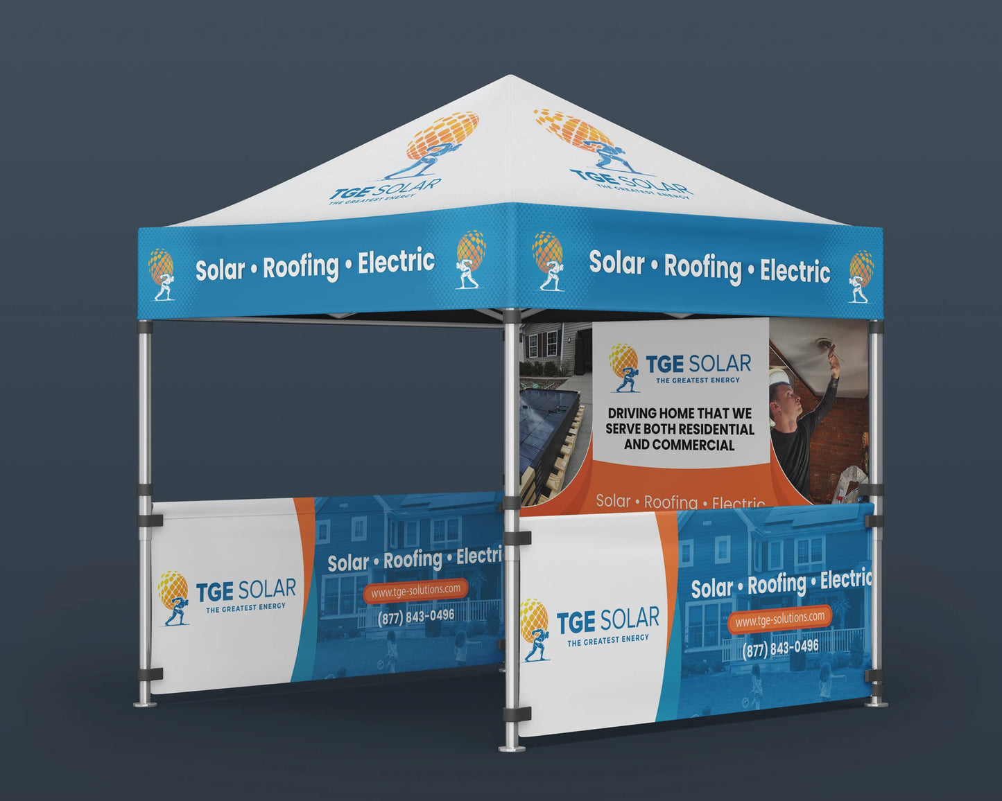 TGE Event Canopy Package — Backdrop & Sidewall Included